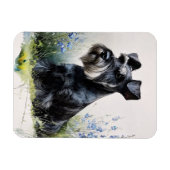 Watercolor Schnauzer Flexibel Magneet (Horizontaal)