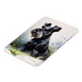 Watercolor Schnauzer Flexibel Magneet (Linkerzijde)