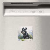 Watercolor Schnauzer Magneet (Insitu (Vaatwasser))