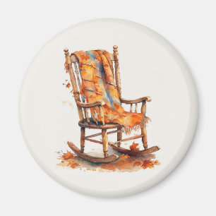 Watercolor Schommelstoel Herfst Magneet