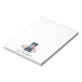 Watercolor Schrijfmachine | Monogram Briefpapier Notitieblok (Linkerzijde)