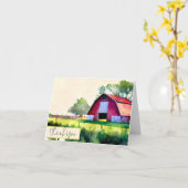 Watercolor schuur aanpasbaar kaart (Gele Bloem)