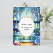 Watercolor Science Magic Wetenschapper Verjaardag Bedankkaart (Staand voorkant)