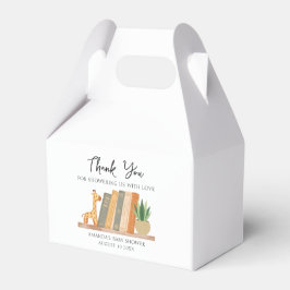 Watercolor Script Bookshelf Baby Shower Thank You Bedankdoosjes