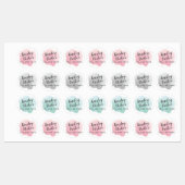 Watercolor Script Naam Strijkijzer Labels (Vel)