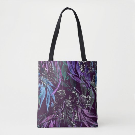Watercolor seamless pattern. Branch with berry Wat Tote Bag (Voorkant)