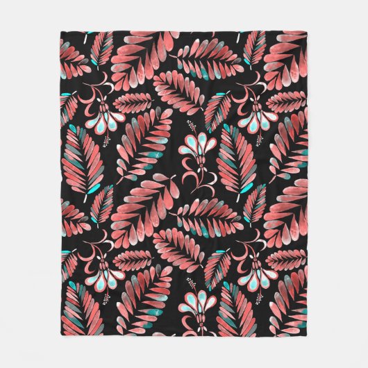 Watercolor seamless pattern with flower background fleece deken (Voorkant)