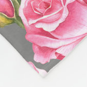 Watercolor seamless pattern with roses. Seamless w Fleece Deken (Hoek)