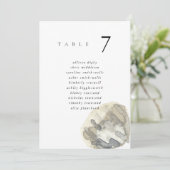 Watercolor Seashell Beach 5x7" Wedding Seat Chart (Staand voorkant)