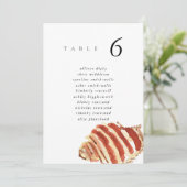 Watercolor Seashell Beach 5x7" Wedding Seat Chart (Staand voorkant)