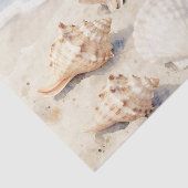 Watercolor Seashells Beach Scene Tissuepapier (Detail)