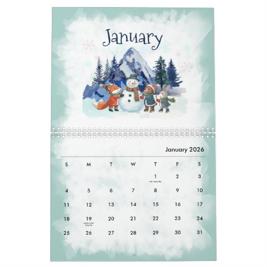 Watercolor seasons Calendar Kalender (Jan 2026)