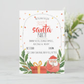 Watercolor Secret Santa Kerstfeestje Kaart (Staand voorkant)