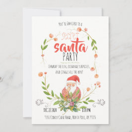 Watercolor Secret Santa Krans Kerst Kaart