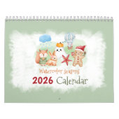 Watercolor seizoenen kalender (Hoes)