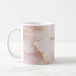 Watercolor Seraphina Roze en Gouden Mok