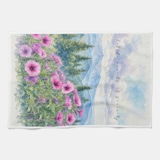 Watercolor Serenity & Mountain Blooms Keukendoek Theedoek