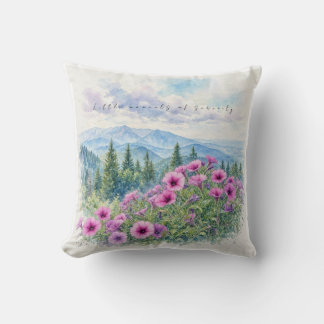 Watercolor Serenity & Mountain Blooms Worpillow Kussen
