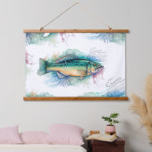 Watercolor Serie: Baars Hangend Wandkleed (Slaapkamer)