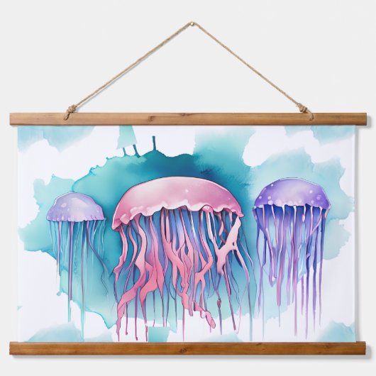 Watercolor Serie: Bloei van kwal Hangend Wandkleed (Voorkant)
