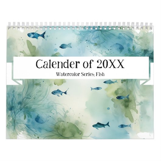 Watercolor Serie: Fish Aura 2 Kalender (Hoes)