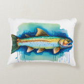 Watercolor Serie: Forel/Zalm Accent Kussen (Achterkant)