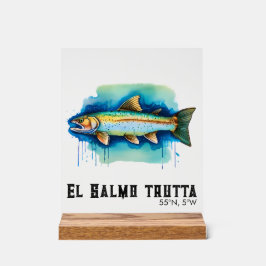 Watercolor Serie: Forel/Zalm Acryl Bord