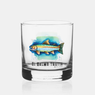 Watercolor Serie: Forel/Zalm Whisky Glas