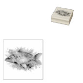 Watercolor Serie: Karper Rubberstempel (Gestempeld)