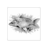 Watercolor Serie: Karper Rubberstempel (Afrduk)