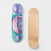 Watercolor Serie: Kwallen Persoonlijk Skateboard (Voorkant)