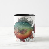 Watercolor Serie: Piranha Mok (Midden)