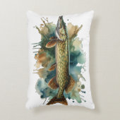 Watercolor Serie: Snoek Accent Kussen (Voorkant(Verticaal))
