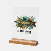 Watercolor Serie: Snoek Acryl Bord (Hoek)