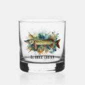 Watercolor Serie: Snoek Whisky Glas (Achterkant)