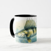 Watercolor Serie: Zander/Snoekbaars Mok (Voorkant links)