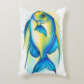 Watercolor Series: Angelfish Accent Kussen (Voorkant(Verticaal))