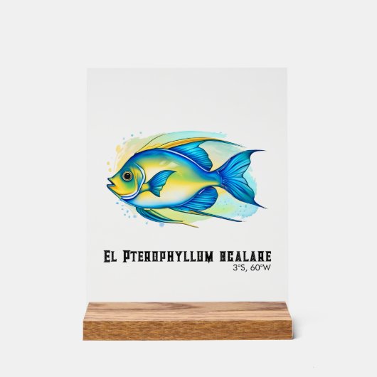 Watercolor Series: Angelfish Acryl Bord (Voorkant)