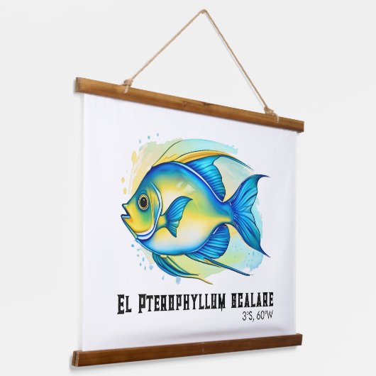 Watercolor Series: Angelfish Hangend Wandkleed (Gebogen)