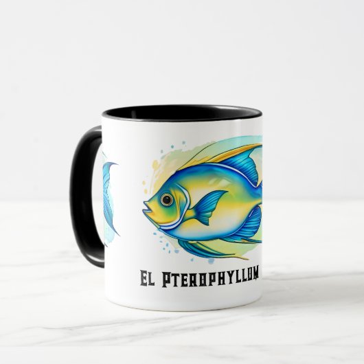 Watercolor Series: Angelfish Mok (Voorkant links)