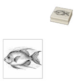 Watercolor Series: Angelfish Rubberstempel (Gestempeld)