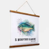 Watercolor Series: Bass Hangend Wandkleed (Gebogen)