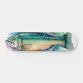 Watercolor Series: Bass Persoonlijk Skateboard (Horizontaal)