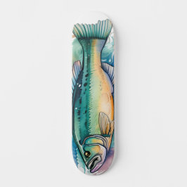 Watercolor Series: Bass Persoonlijk Skateboard