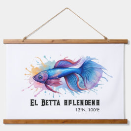 Watercolor Series: Betta Fish Hangend Wandkleed