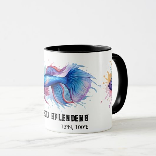 Watercolor Series: Betta Fish Mok (Voorkant rechts)