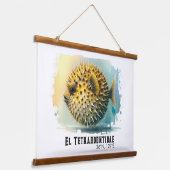 Watercolor Series: Blowfish Hangend Wandkleed (Gebogen)