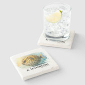 Watercolor Series: Blowfish Stenen Onderzetter (Zijkant)