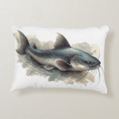 Watercolor Series: Catfish Accent Kussen (Achterkant)