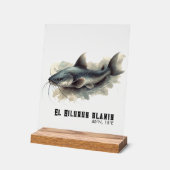 Watercolor Series: Catfish Acryl Bord (Hoek)